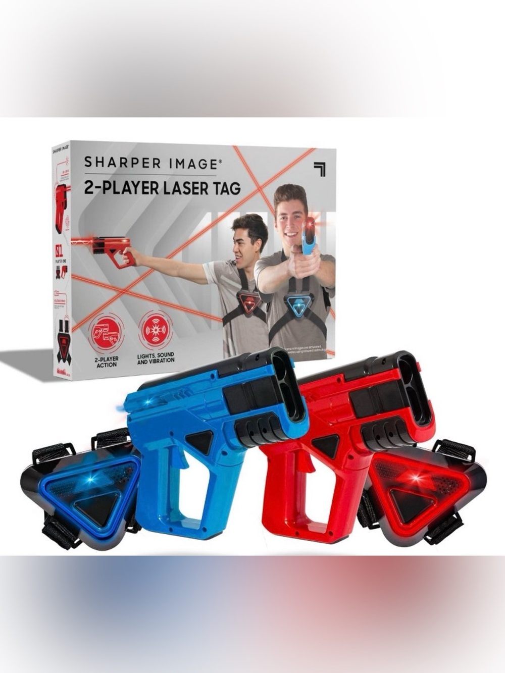 Sharper Image Blue and Red 2-Player Laser Tag Blasters used good